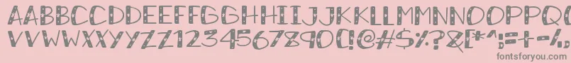 SnowySparkles Font – Gray Fonts on Pink Background