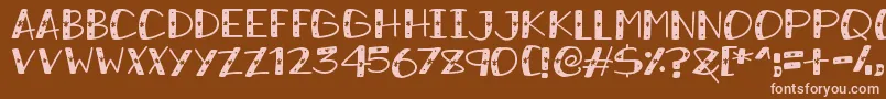SnowySparkles Font – Pink Fonts on Brown Background
