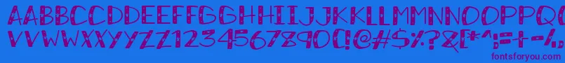 SnowySparkles Font – Purple Fonts on Blue Background