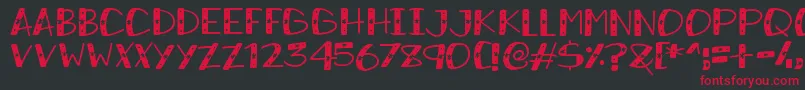 SnowySparkles Font – Red Fonts on Black Background