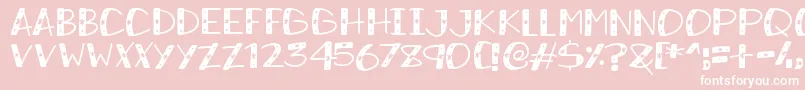 フォントSnowySparkles – ピンクの背景に白い文字