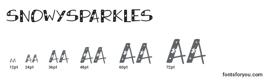 Размеры шрифта SnowySparkles (49227)