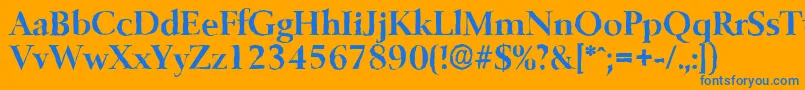 BelfastantiqueBold Font – Blue Fonts on Orange Background