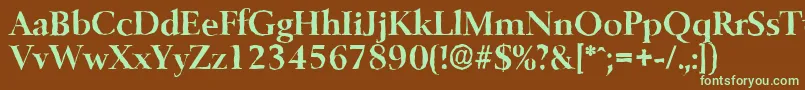 BelfastantiqueBold Font – Green Fonts on Brown Background