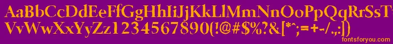 BelfastantiqueBold Font – Orange Fonts on Purple Background