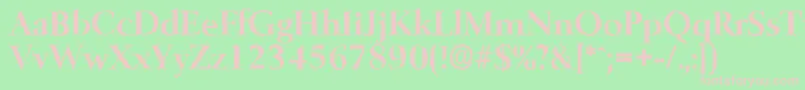 Шрифт BelfastantiqueBold – розовые шрифты на зелёном фоне