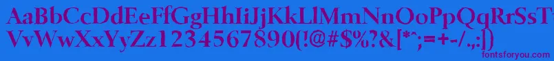 BelfastantiqueBold Font – Purple Fonts on Blue Background