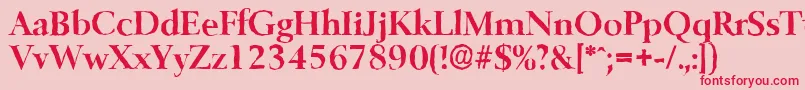 BelfastantiqueBold Font – Red Fonts on Pink Background