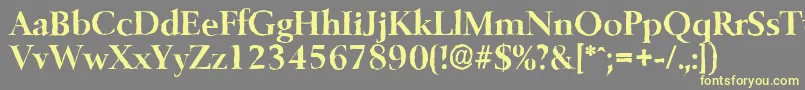 BelfastantiqueBold Font – Yellow Fonts on Gray Background