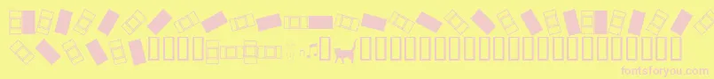 Car-fontti – vaaleanpunaiset fontit keltaisella taustalla
