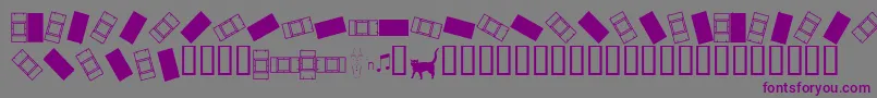 Car-fontti – violetit fontit harmaalla taustalla