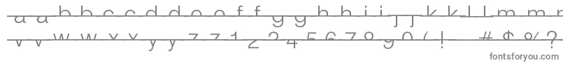 フォントStrikeSwiss – 白い背景に灰色の文字