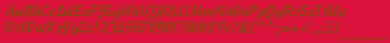 OlescriptsskRegular Font – Brown Fonts on Red Background