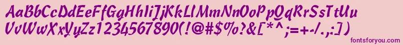 OlescriptsskRegular Font – Purple Fonts on Pink Background