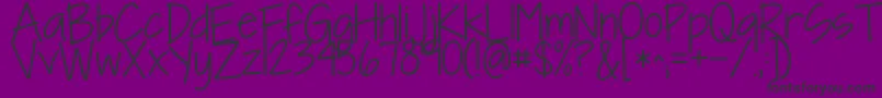 Kgineedafont Font – Black Fonts on Purple Background