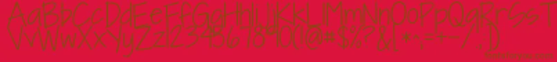 Kgineedafont Font – Brown Fonts on Red Background