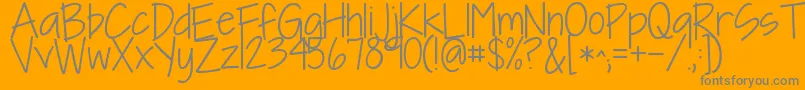 Kgineedafont Font – Gray Fonts on Orange Background