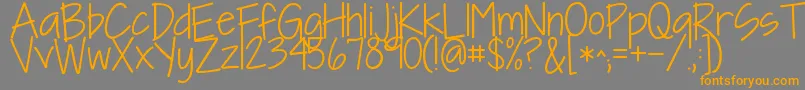 Kgineedafont Font – Orange Fonts on Gray Background
