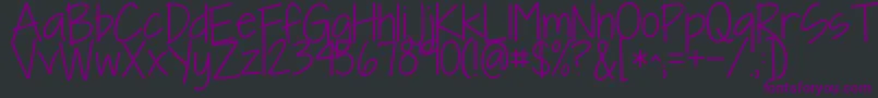 Kgineedafont Font – Purple Fonts on Black Background