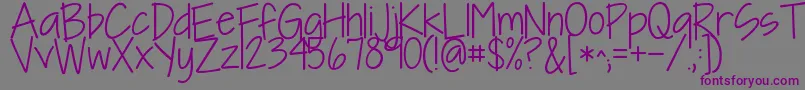 Kgineedafont Font – Purple Fonts on Gray Background