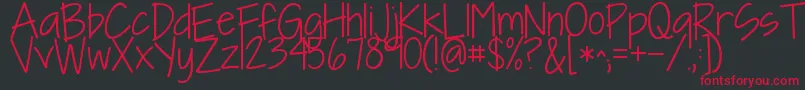 Kgineedafont Font – Red Fonts on Black Background