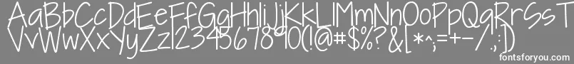 Kgineedafont Font – White Fonts on Gray Background