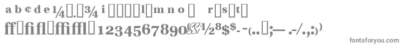 Veracityproblackssk-fontti – harmaat kirjasimet valkoisella taustalla