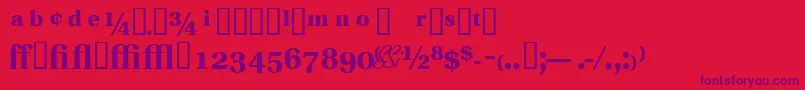 Veracityproblackssk-Schriftart – Violette Schriften auf rotem Hintergrund