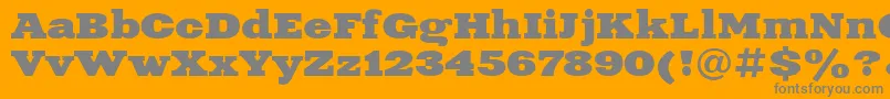 Xneb Font – Gray Fonts on Orange Background