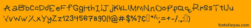 fuente Grafipaint – Fuentes Negras Sobre Fondo Naranja