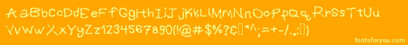 Grafipaint Font – Yellow Fonts on Orange Background