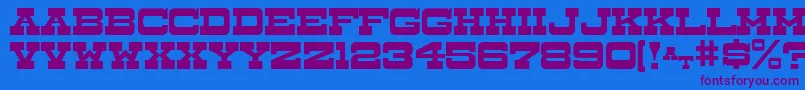 DryGoodsJl Font – Purple Fonts on Blue Background