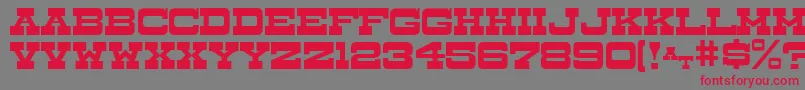 DryGoodsJl-fontti – punaiset fontit harmaalla taustalla