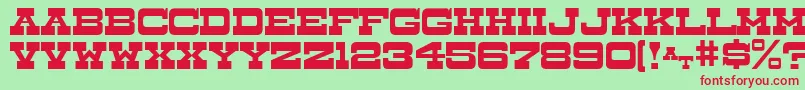 DryGoodsJl Font – Red Fonts on Green Background