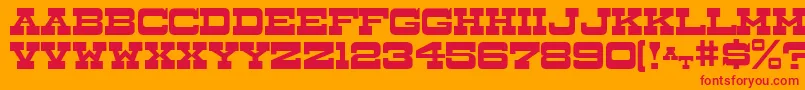 DryGoodsJl Font – Red Fonts on Orange Background