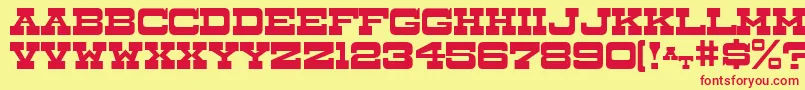 DryGoodsJl Font – Red Fonts on Yellow Background