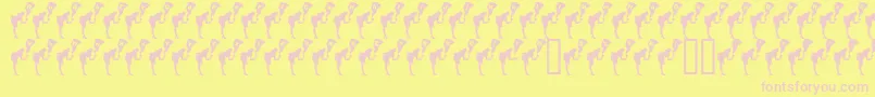 Waitress Font – Pink Fonts on Yellow Background