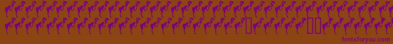 Waitress Font – Purple Fonts on Brown Background
