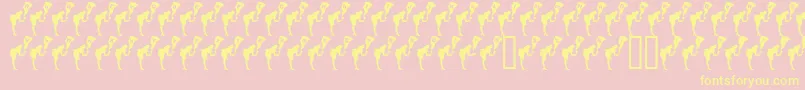 Waitress Font – Yellow Fonts on Pink Background