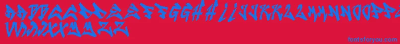 Cruze2 Font – Blue Fonts on Red Background