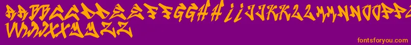 Cruze2 Font – Orange Fonts on Purple Background