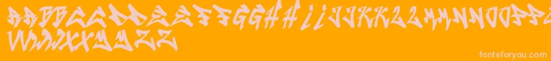 Cruze2 Font – Pink Fonts on Orange Background