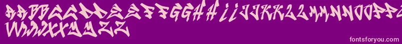 Cruze2 Font – Pink Fonts on Purple Background