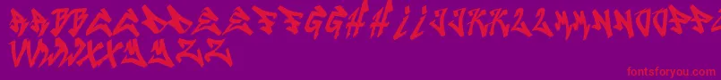 Cruze2 Font – Red Fonts on Purple Background