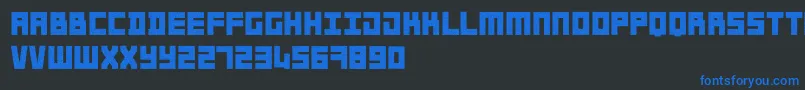 Шрифт Spoutnik – синие шрифты на чёрном фоне
