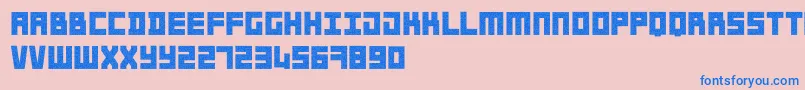 フォントSpoutnik – ピンクの背景に青い文字