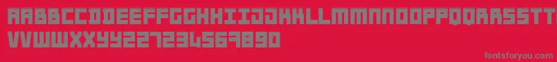Spoutnik Font – Gray Fonts on Red Background