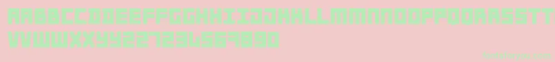 Spoutnik Font – Green Fonts on Pink Background