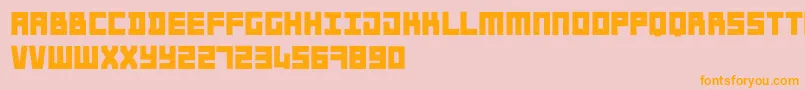 Spoutnik Font – Orange Fonts on Pink Background