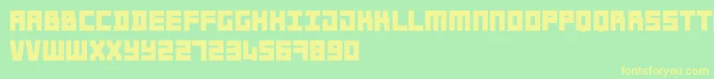 Spoutnik Font – Yellow Fonts on Green Background